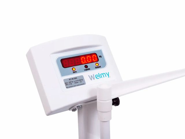 Balança Antropométrica Digital - LED - 200Kg - Welmy Balança Antropométrica Digital - LED - 200Kg - Welmy