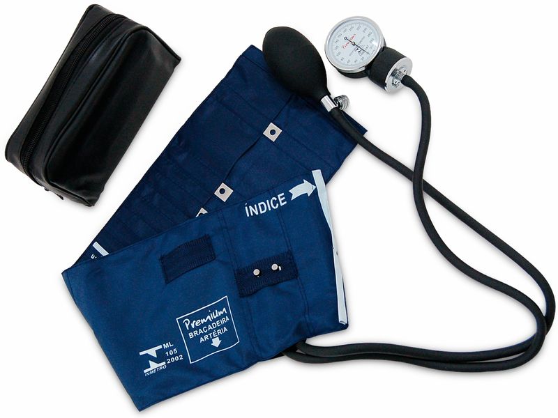 Esfigmomanômetro Aneroide Adulto Fecho em Metal Premium Shopvita