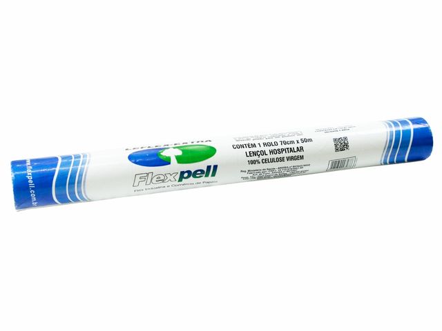 Lençol de Papel Descartável - 100% Celulose Virgem - 70cmx50m – Flexpell