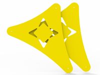 Kit de Acrílico para Cadeira Combo Cross Pilates, Amarelo - Arktus