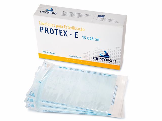 Envelopes Para Esterilização em Autoclave Protex-E - 200 Unidades - Cristófoli Envelopes Para Esterilização em Autoclave Protex-E - 200 Unidades - Cristófoli