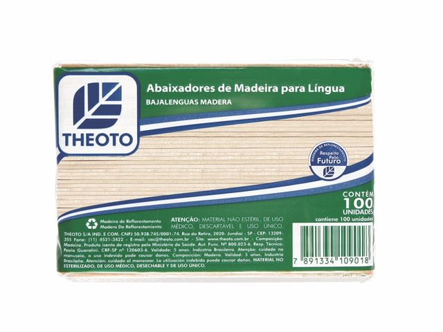 Espátula Multiuso em Madeira - 100un - Theoto