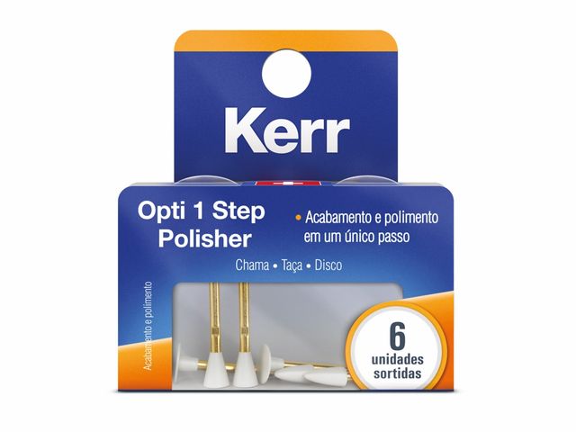 Ponta de Borracha Opti 1 Step Polisher 6 Ponteiras Sortida - Kerr Ponta de Borracha Opti 1 Step Polisher 6 Ponteiras Sortida - Kerr