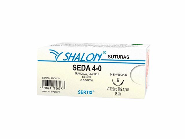 Fio de Sutura Seda 4.0 - Classe II Estéril - Shalon Fio de Sutura Seda 4.0 - Classe II Estéril - Shalon