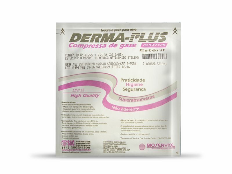 Compressa de Gaze - Estéril - 10un - Derma-Plus