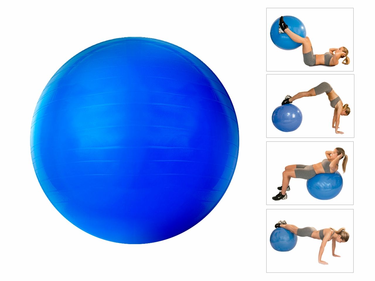 Bola de Pilates Suiça Oxer Gym Ball com Bomba de Ar - 75cm