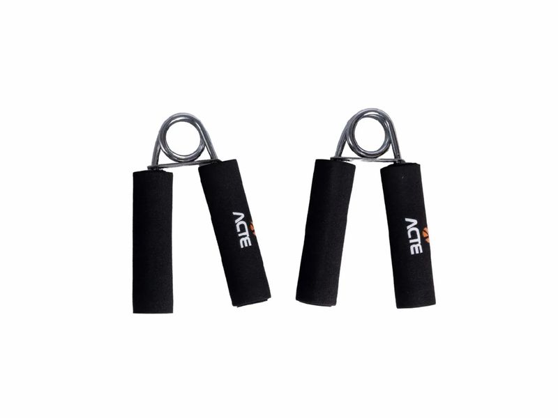 Exercitador Hand Grip Molas Aço - Cabo de Espuma Preto - Acte