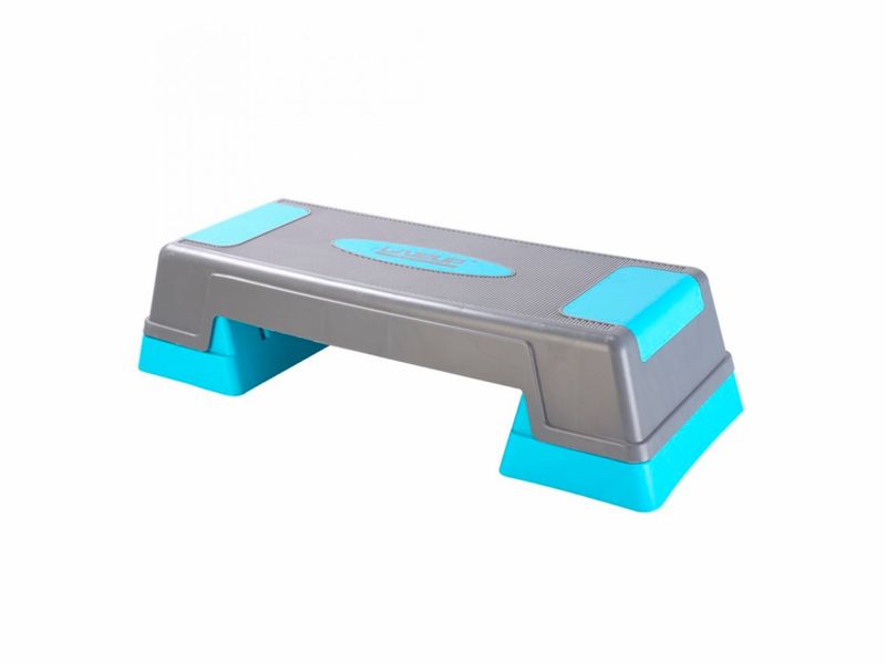 Step Ajustável - 70x27cm - Cinza e Azul - LiveUp