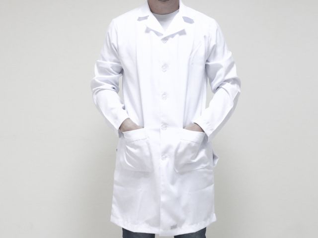 Jaleco Masculino Gola Sport - Com ou Sem Bordado - Manga Longa - Toque Branco Jaleco Masculino Gola Sport - Com ou Sem Bordado - Manga Longa - Toque Branco