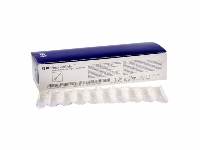 Agulha para Carboxiterapia - 0,30x13mm - 100un - BD Agulha para Carboxiterapia - 0,30x13mm - 100un - BD