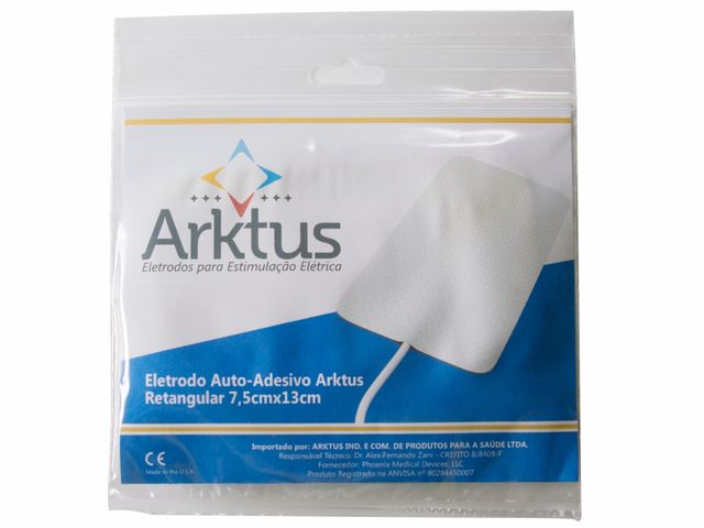 Eletrodo Autoadesivo - 7,5x13cm - 2un - Arktus Eletrodo Autoadesivo - 7,5x13cm - 2un - Arktus