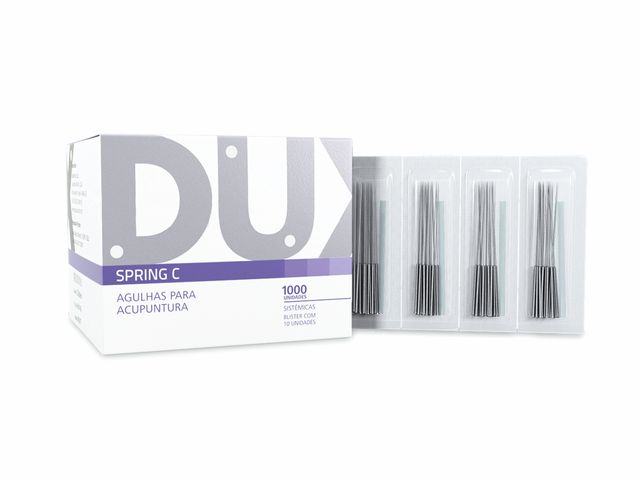 Agulha Para Acupuntura Spring C - 0,25x50mm - 1000un - DUX Agulha Para Acupuntura Spring C - 0,25x50mm - 1000un - DUX