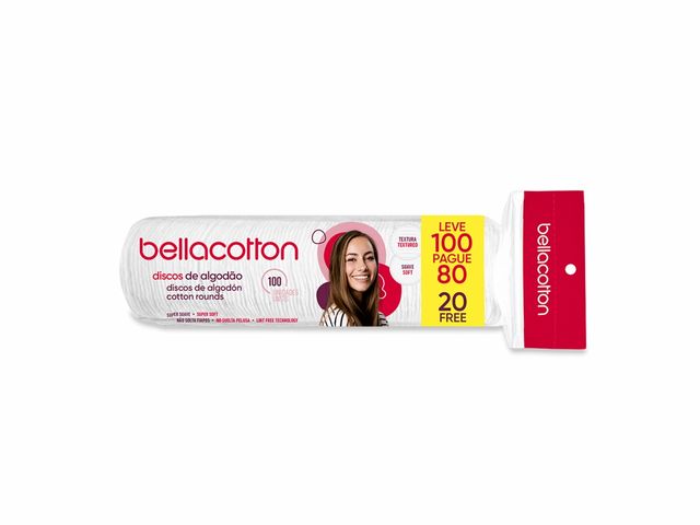 Algodão - Disco - Leve 100un Pague 80un - bellacotton Algodão - Disco - Leve 100un Pague 80un - bellacotton