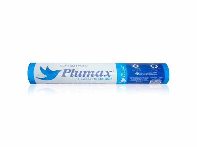 Lençol de Papel Descartável - 100% Celulose Virgem - 50cmx50m - Plumax