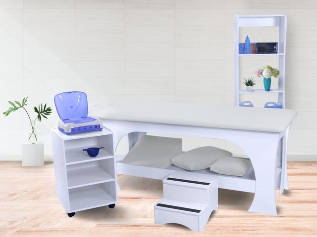 Maca de Massagem Bella - Fixa - 80cm de Largura - Base Branca - Arktus Maca de Massagem Bella - Fixa - 80cm de Largura - Base Branca - Arktus