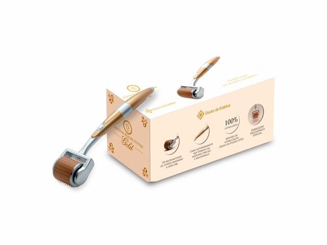 Rolo Para Microagulhamento - 192 Agulhas - Doctor Roller System Gold - Doutor da Estética Rolo Para Microagulhamento - 192 Agulhas - Doctor Roller System Gold - Doutor da Estética