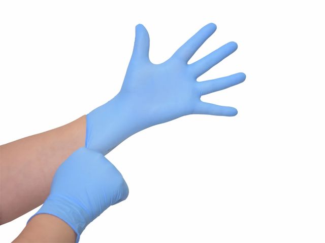 Luva Descartável - Nitrilo - Azul Claro - Sem Pó - 100un - Medix Brasil Luva Descartável - Nitrilo - Azul Claro - Sem Pó - 100un - Medix Brasil