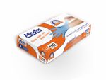 Luva Descartável - Nitrilo - Azul Claro - Sem Pó - 100un - Medix Brasil