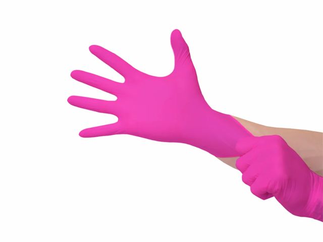 Luva Descartável - Nitrilo - Rosa - Sem Pó - 100un - Medix Brasil Luva Descartável - Nitrilo - Rosa - Sem Pó - 100un - Medix Brasil