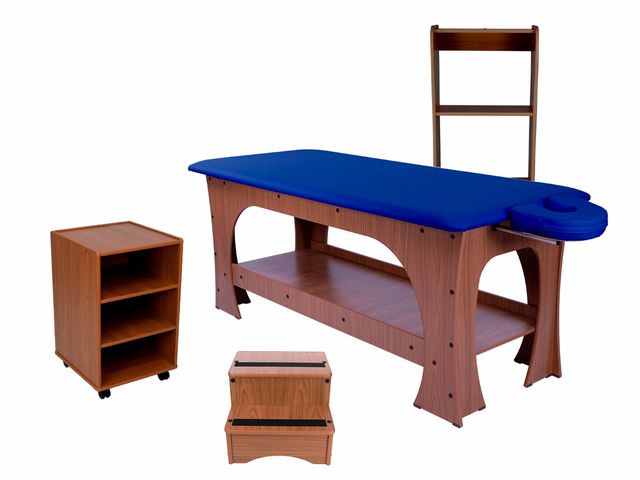 Kit Linha Bella (Base Marrom Escuro/Estofamento Azul Escuro) Kit Linha Bella (Base Marrom Escuro/Estofamento Azul Escuro)