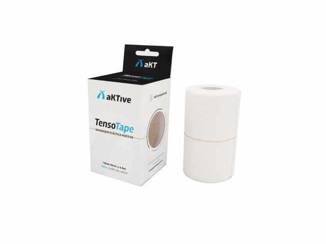 Bandagem Elástica Adesiva Tenso Tape - 4,5m x 10cm - Aktive Bandagem Elástica Adesiva Tenso Tape - 4,5m x 10cm - Aktive