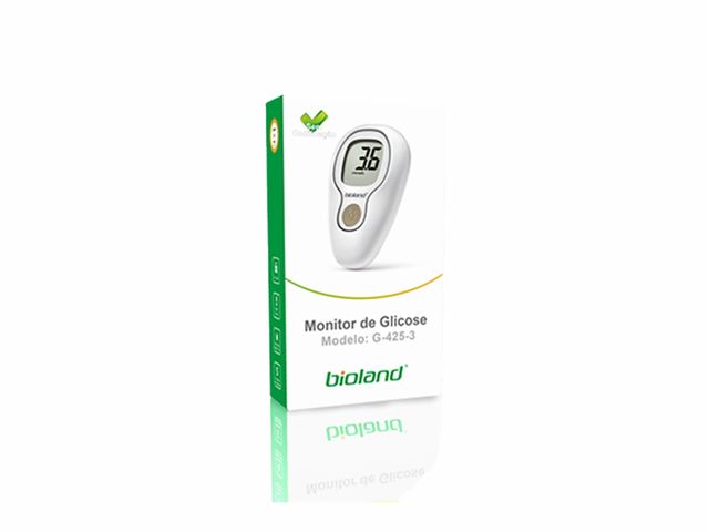 Kit Medidor de Glicose - G-425-3 - com 25 Fitas + 25 Lancetas - Bioland Kit Medidor de Glicose - G-425-3 - com 25 Fitas + 25 Lancetas - Bioland