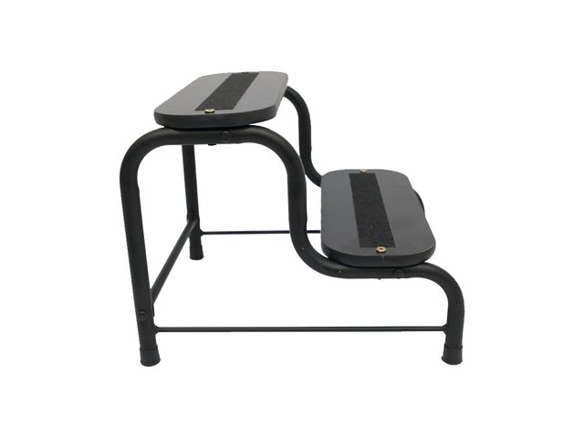 Escada Clinica Tubular Preta - 02 Degraus - Arktus Escada Clinica Tubular Preta - 02 Degraus - Arktus