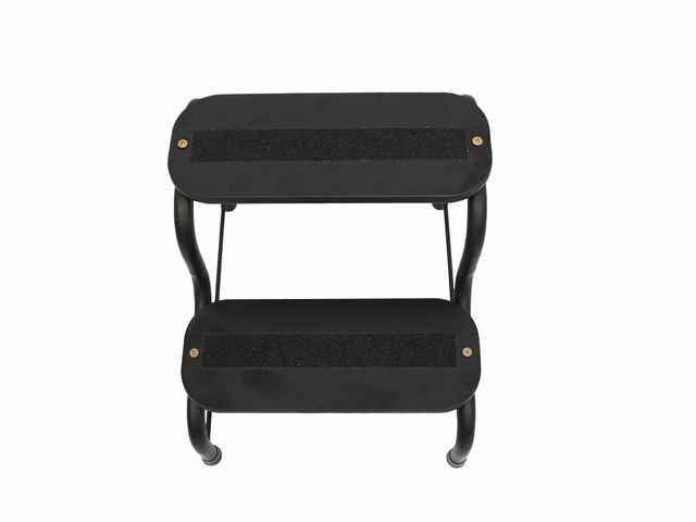 Escada Clinica Tubular Preta - 02 Degraus - Arktus Escada Clinica Tubular Preta - 02 Degraus - Arktus