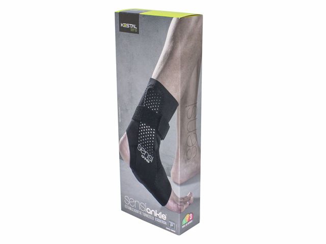 Tornozeleira Sensi Ankle – com Tala Estabilizadora - Preto – Esquerda – Kestal Tornozeleira Sensi Ankle – com Tala Estabilizadora - Preto – Esquerda – Kestal