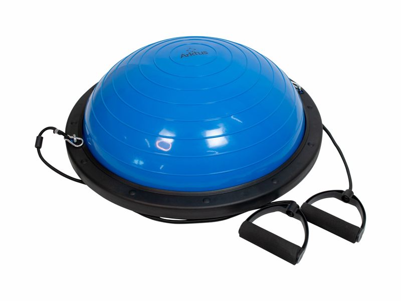 Meia Bola Bosu com Elásticos, Alças e Bomba Manual – Arktus