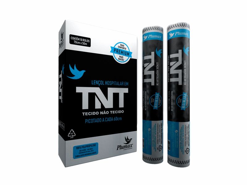 Lençol Descartável TNT - 100% Polipropileno - 50cmx50m e 70cmx50m - Plumax