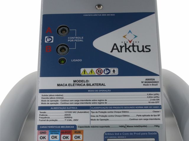 Poltrona Elétrica Bilateral com 3 Motores e Espuma Injetada - para Estética – Arktus