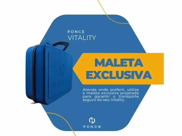 Vitality Ponce - Preto - Aparelho de Fototerapia + Maleta Azul Vitality Ponce - Preto - Aparelho de Fototerapia + Maleta Azul