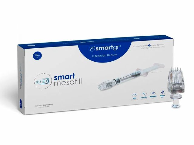 Smart Mesofill - Cartucho com 05 Microagulhas 32G - 10un - Smart GR