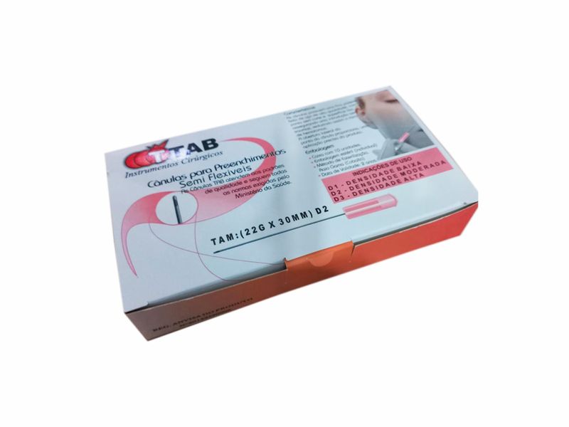 Microcânula Bico de Pato - 22G . 0,7x30mm - com Agulha Aux. - TAB Instrumentos - OUTLET* - Enquanto durarem os estoques
