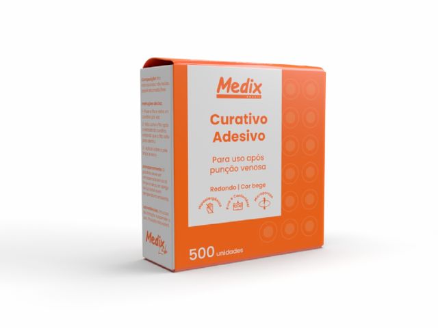 Curativo Pós Coleta - Bege - 500un - Medix Brasil Curativo Pós Coleta - Bege - 500un - Medix Brasil