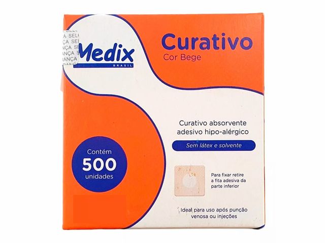 Curativo Pós Coleta - Bege - 500un - Medix Brasil