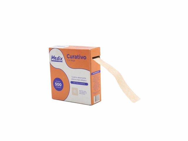 Curativo Pós Coleta - Bege - 500un - Medix Brasil Curativo Pós Coleta - Bege - 500un - Medix Brasil