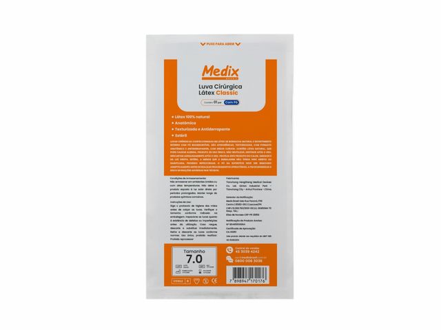 Luva Cirúrgica de Látex Estéril com Pó - 1 Par - Medix Brasil Luva Cirúrgica de Látex Estéril com Pó - 1 Par - Medix Brasil
