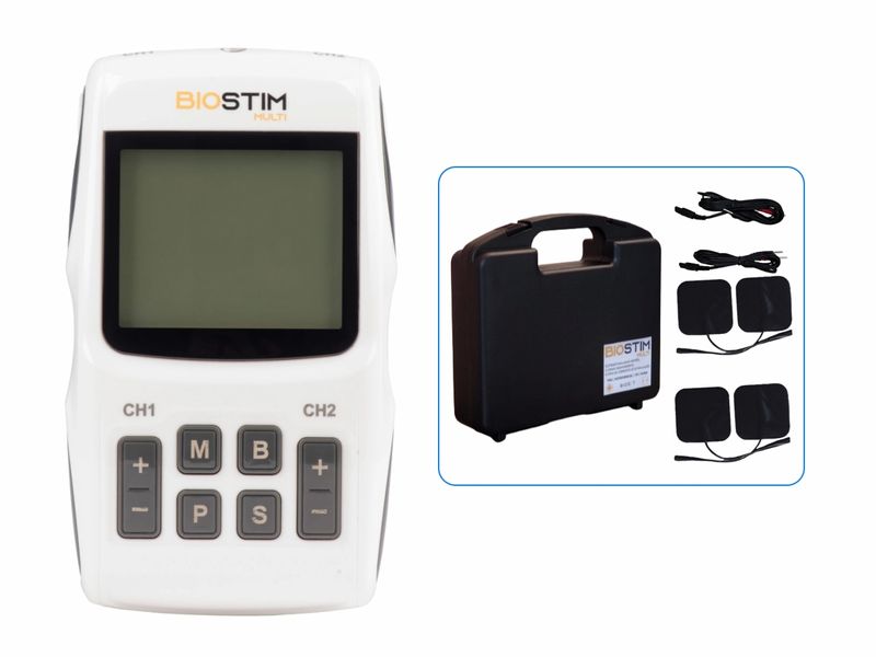 Biostim Multi Bioset - 2 Canais - Aparelho de Correntes TENS, FES, Interferencial e Russa