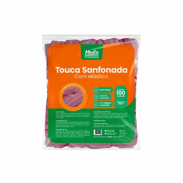 Touca Sanfonada Descartável – 100 Unidades – Medix Brasil Touca Sanfonada Descartável – 100 Unidades – Medix Brasil