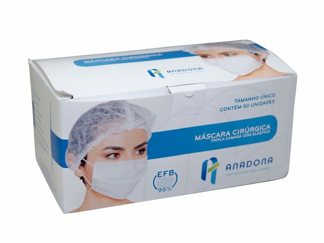 Mascara Cirúrgica Descartável - 50 Unidades - Anadona Mascara Cirúrgica Descartável - 50 Unidades - Anadona