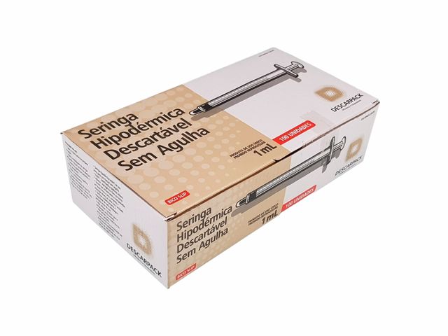 Seringa Luer Slip - Sem Agulha - Descarpack Seringa Luer Slip - Sem Agulha - Descarpack
