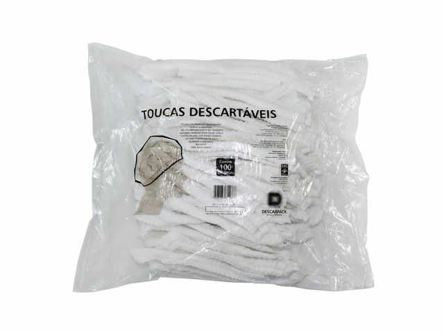 Touca Sanfonada Descartável - 100un - Descarpack