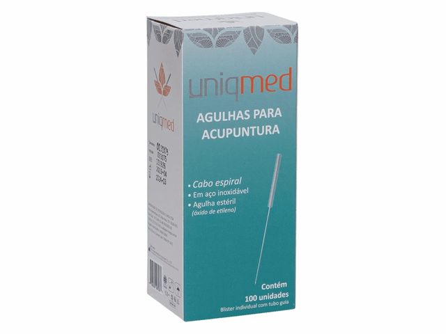 Agulha para Acupuntura - 0,30x75mm - 100un - Uniqmed Agulha para Acupuntura - 0,30x75mm - 100un - Uniqmed