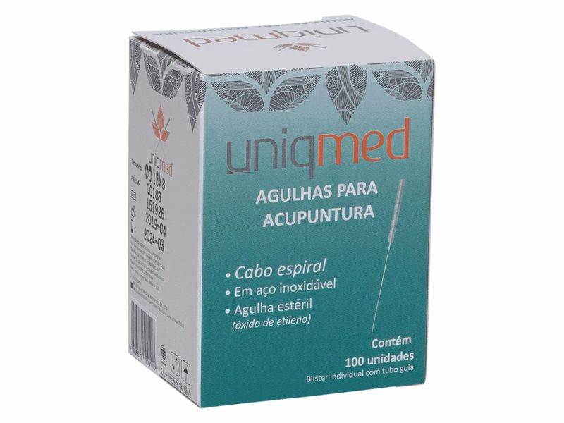 Agulha para Acupuntura - 0,25x25mm - 100un - Uniqmed