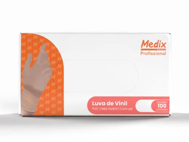 Luva Descartável – Vinil – Com Pó – 100 Unidades – Medix Luva Descartável – Vinil – Com Pó – 100 Unidades – Medix