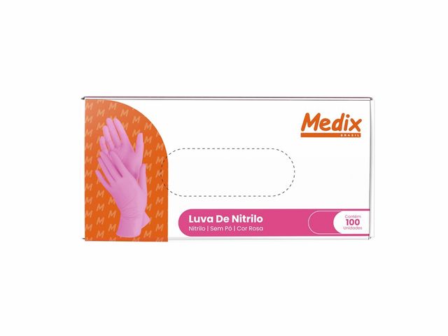Luva Descartável – Nitrilo – Rosa – Sem Pó – 100 Unidades – Medix Brasil Luva Descartável – Nitrilo – Rosa – Sem Pó – 100 Unidades – Medix Brasil