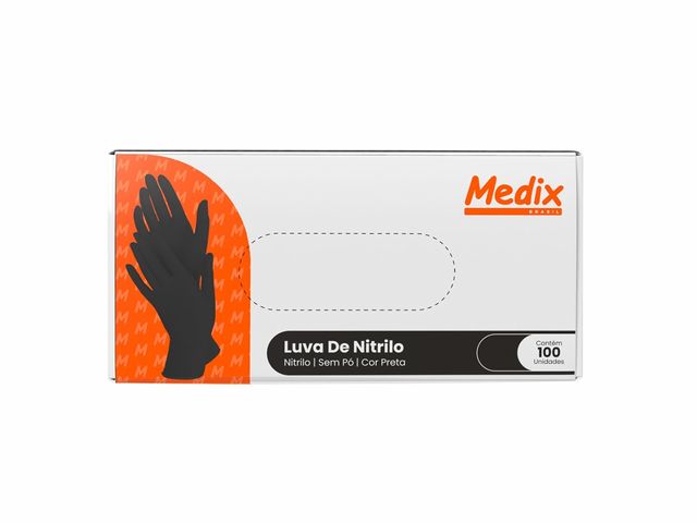 Luva Descartável – Nitrilo – Preta – Sem Pó – 100 Unidades – Medix Brasil Luva Descartável – Nitrilo – Preta – Sem Pó – 100 Unidades – Medix Brasil