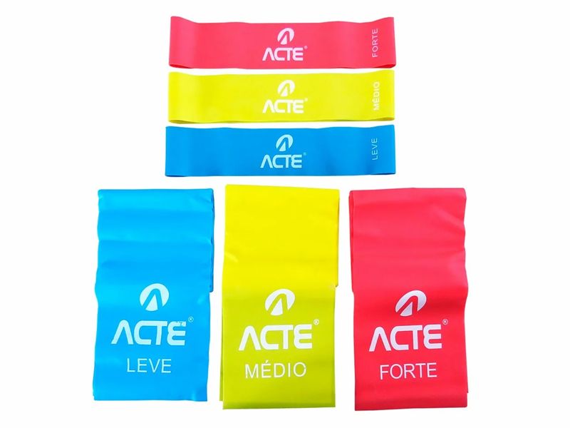 Kit Faixa Elástica Band – 3 Intensidades – Acte